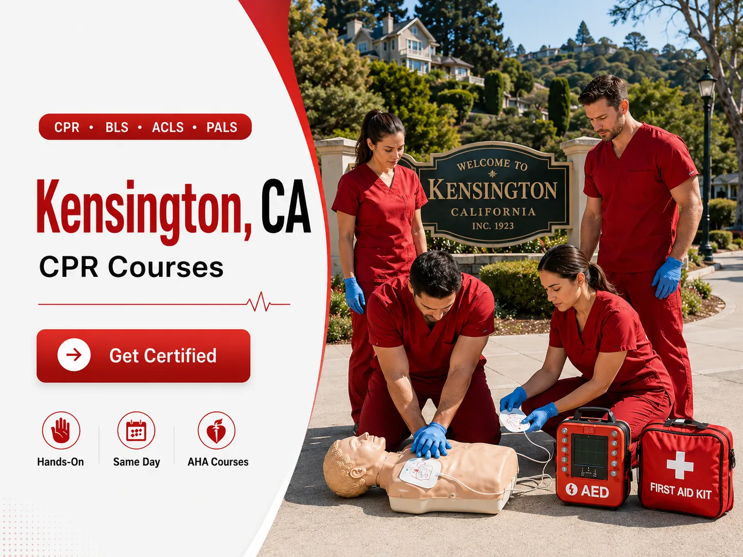 BLS CPR, ACLS & PALS Training Near Kensington, CA